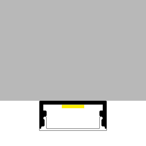 Profilé aluminium laqué Blanc Minim - 2 mètres Blanc - Ledme - LM3716 – Image 3