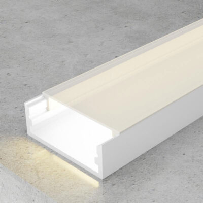 Profilé aluminium laqué Blanc Minim - 2 mètres Blanc - Ledme - LM3716