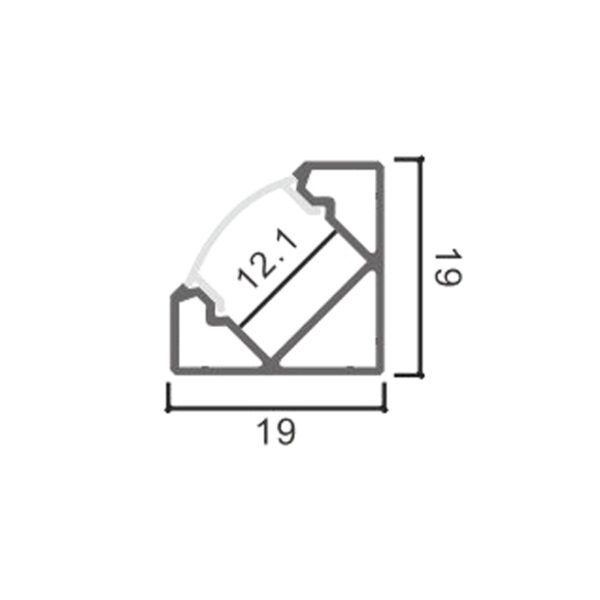Kopep Profilé aluminium laqué Blanc - 2 mètres Blanc - Ledme - LM3728 – Image 2