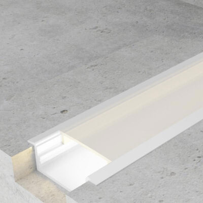 Profilé Long en Aluminium Laqué Blanc - 2 mètres Blanc - Ledme - LM3718