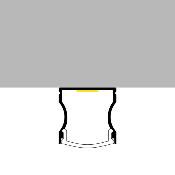 Profilé Aluminium Laqué Blanc Haut - 2 mètres Blanc - Ledme - LM3712 – Image 3