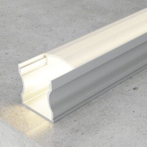 Profilé haut en aluminium - 2 mètres Aluminium - Ledme - LM3721