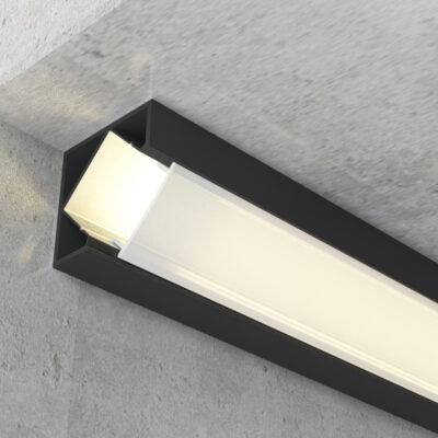 Kopep Profilé aluminium laqué Noir - 2 mètres Noir - Ledme - LM3726