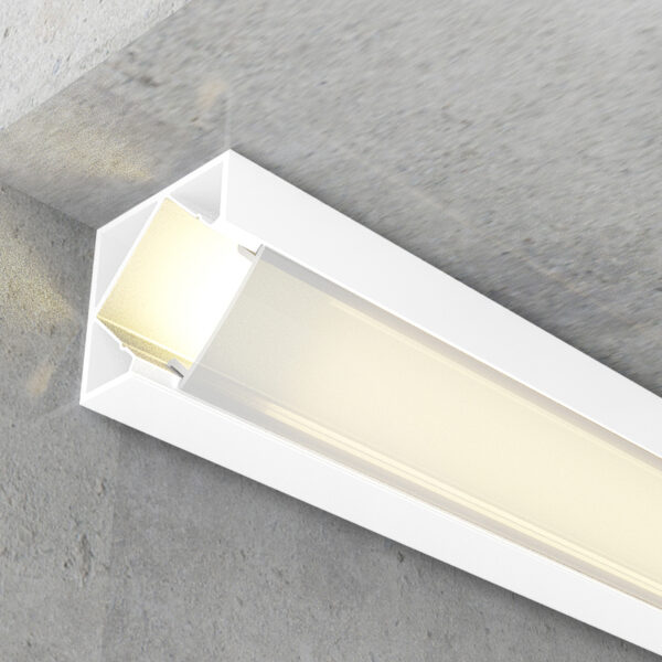 Kopep Profilé aluminium laqué Blanc - 2 mètres Blanc - Ledme - LM3728