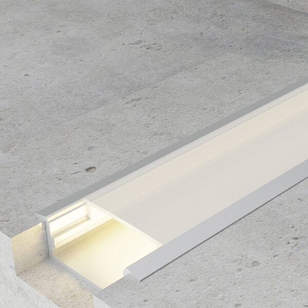 Profilé aluminium long - 2 mètres Aluminium - Ledme - LM3731