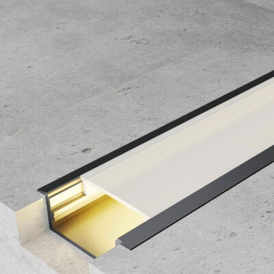 Profilé Long en Aluminium Laqué Noir - 2 mètres Noir - Ledme - LM3732