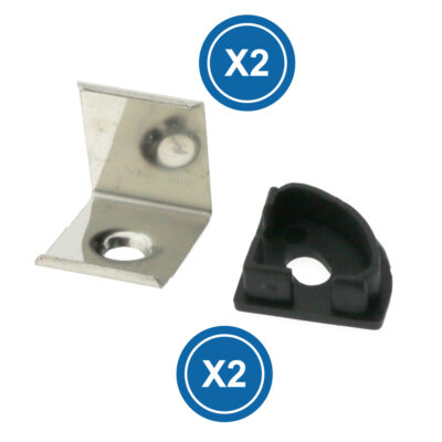 Pack de 2 topes et pinces pour profilé LM3744 - Ledme - LM3744A