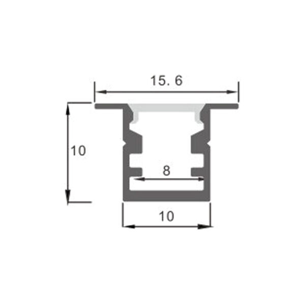Tarif profilé aluminium - 2 mètres Aluminium - Ledme - LM3745 – Image 2