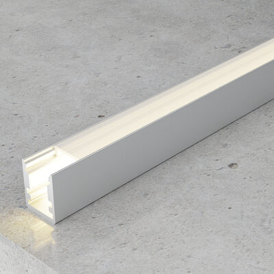 Profilé aluminium fixe - 2 mètres Aluminium - Ledme - LM3747