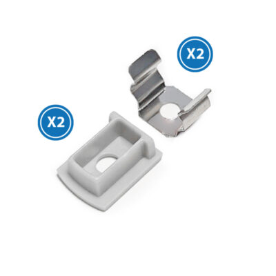 Pack 2 Chevilles et 2 agrafes pour Profil LM3747 - Ledme - LM3747A