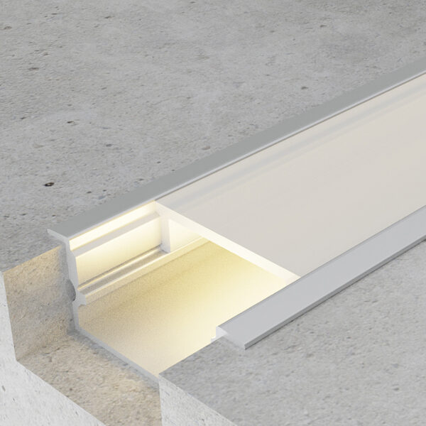 Profilé aluminium Hieg - 2 mètres Aluminium - Ledme - LM3755
