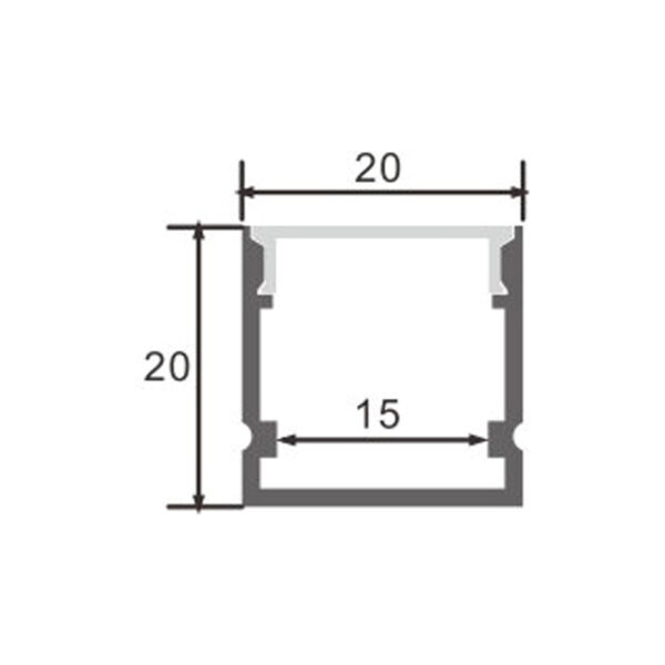 Profilé corde aluminium - 2 mètres Aluminium - Ledme - LM3765 – Image 2