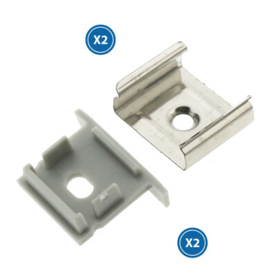 Pack 2 Tapones et 2 Grapas pour Perfil LM3767 - Ledme - LM3767A