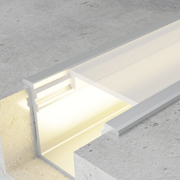 Profilé aluminium Vilkad - 2 mètres Aluminium - Ledme - LM3771