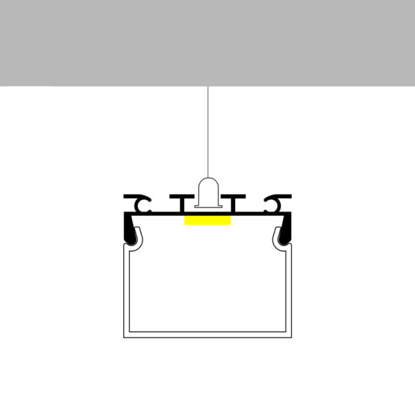 Profilé aluminium Cubik - 2 mètres Aluminium - Ledme - LM3773 – Image 3