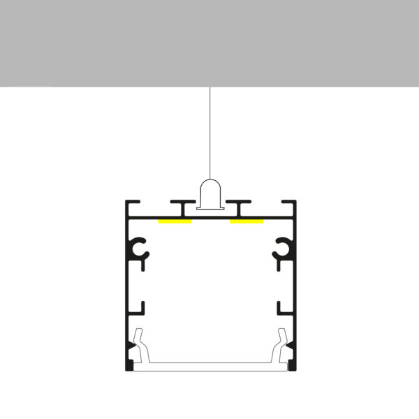Profilé aluminium laqué Fate Noir - 2 mètres Noir - Ledme - LM3786 – Image 3