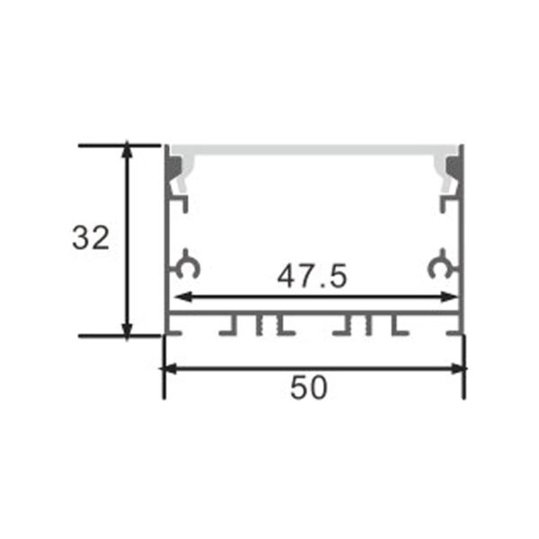 Profilé Aluminium Laqué Noir Sixe - 2 mètres Noir - Ledme - LM3790 – Image 2
