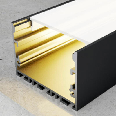 Profilé Aluminium Laqué Noir Sixe - 2 mètres Noir - Ledme - LM3790