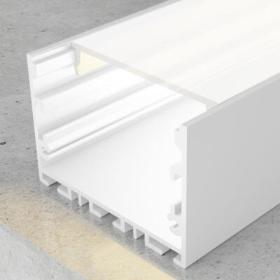 Profilé Aluminium Laqué Blanc Sixe - 2 mètres Blanc - Ledme - LM3792
