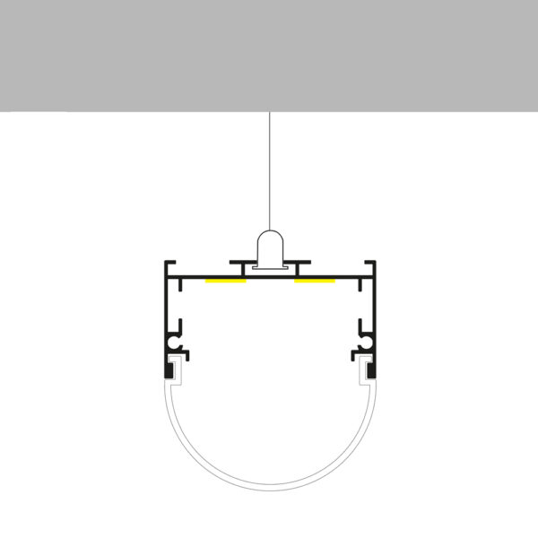 Profilé aluminium ovale - 2 mètres Aluminium - Ledme - LM3795 – Image 4