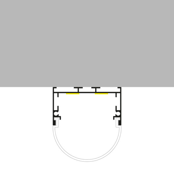 Profilé aluminium ovale - 2 mètres Aluminium - Ledme - LM3795 – Image 3