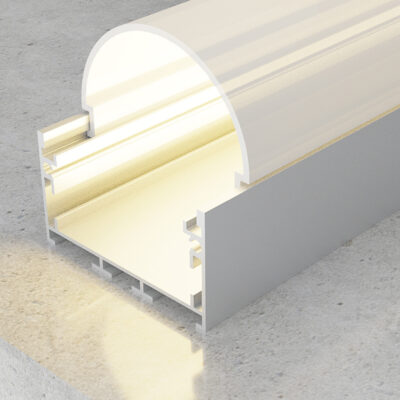 Profilé aluminium ovale - 2 mètres Aluminium - Ledme - LM3795