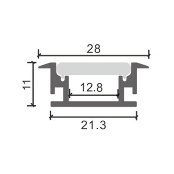 Profilé aluminium Fat - 2 mètres Aluminium - Ledme - LM3809 – Image 2