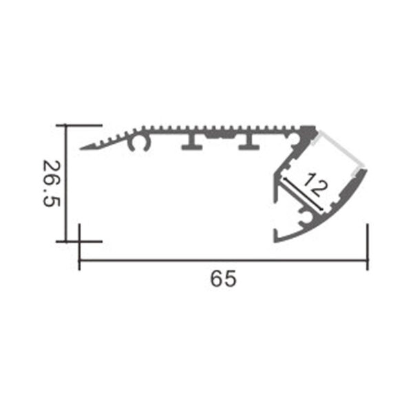 Profilé aluminium Oiew - 2 mètres Aluminium - Ledme - LM3817 – Image 2