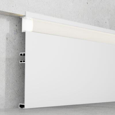 Profilé aluminium laqué Blanc Miet - 2 mètres Blanc - Ledme - LM3821
