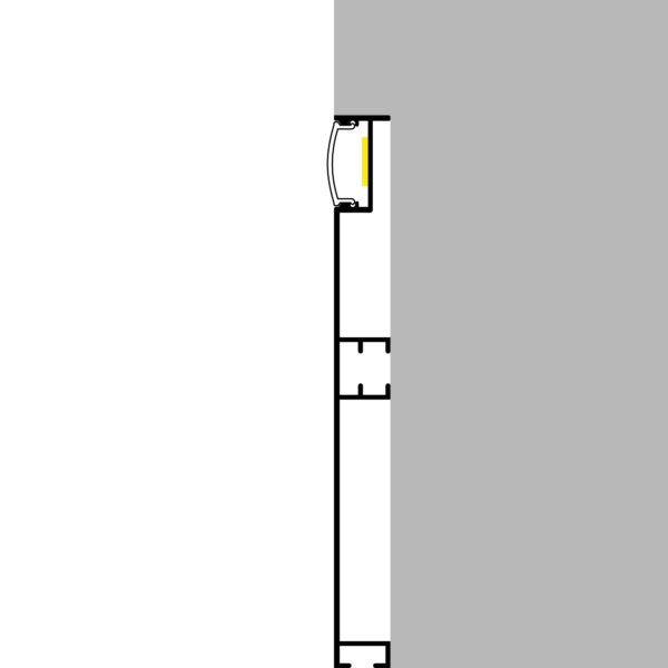 Profilé aluminium laqué Blanc Miet - 2 mètres Blanc - Ledme - LM3821 – Image 3