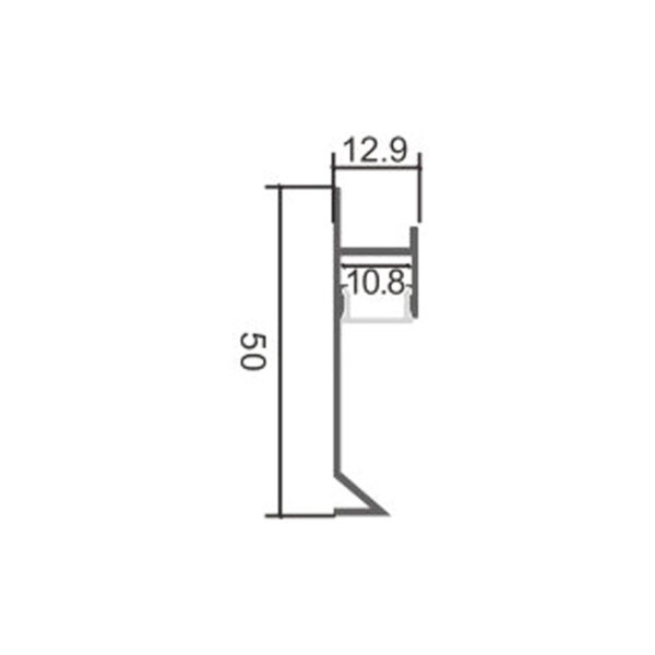 Profilé aluminium Ska Laqué Noir - 2 mètres Noir - Ledme - LM3823 – Image 2