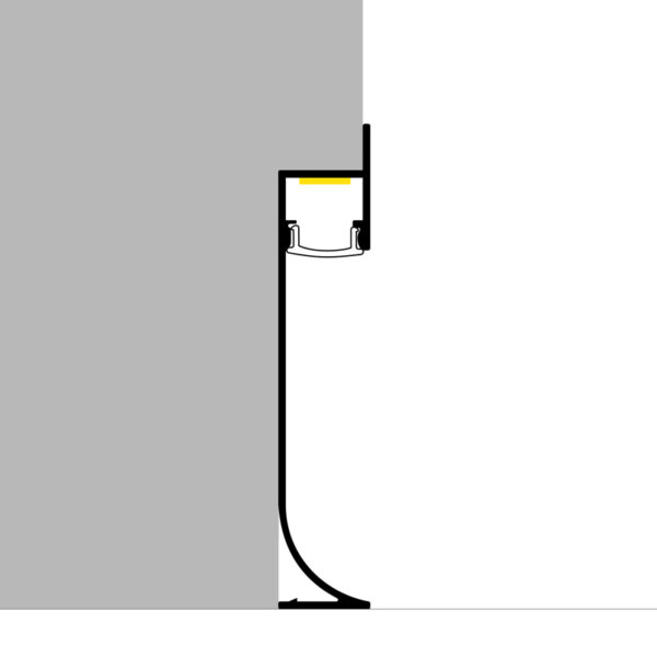 Profilé aluminium Ska Laqué Noir - 2 mètres Noir - Ledme - LM3823 – Image 3
