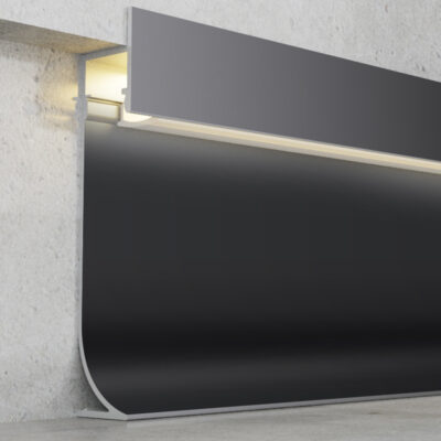 Profilé aluminium Ska Laqué Noir - 2 mètres Noir - Ledme - LM3823