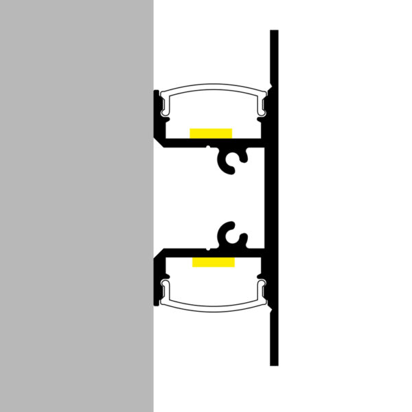 Profilé aluminium Gote laqué Noir - 2 mètres Noir - Ledme - LM3829 – Image 3