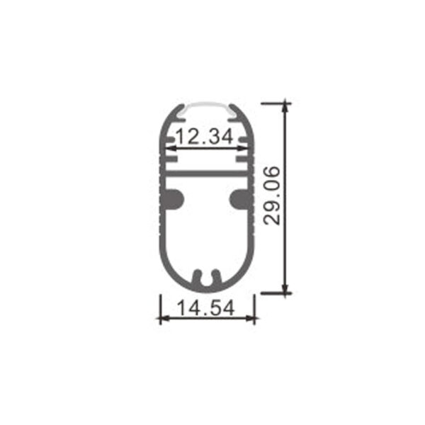 Profilé aluminium Ink - 2 mètres Aluminium - Ledme - LM3835 – Image 2