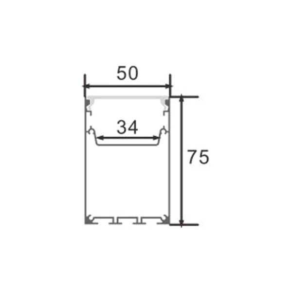 Profilé aluminium Pery - 2 mètres Aluminium - Ledme - LM3837 – Image 2