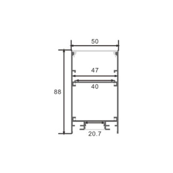 Profilé aluminium Bieg - 2 mètres Aluminium - Ledme - LM3839 – Image 2