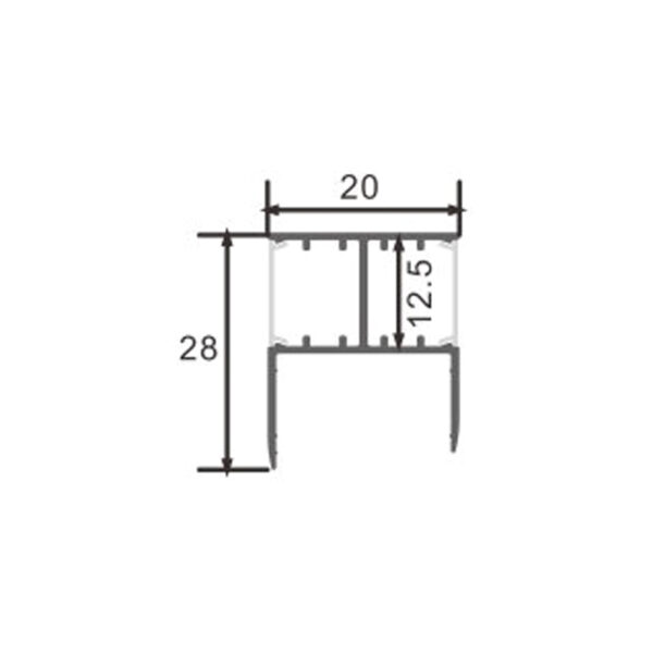 Profilé aluminium Olof - 2 mètres Aluminium - Ledme - LM3847 – Image 2