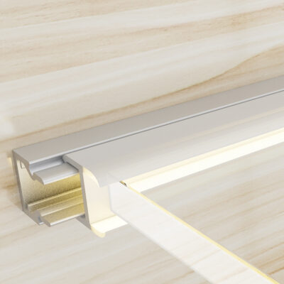 Profilé aluminium Nibble - Vitrines Spéciales - 2 mètres Aluminium - Ledme - LM3851