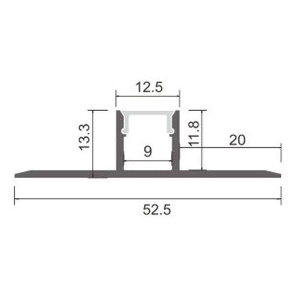 Profilé aluminium Orer - 2 mètres Aluminium - Ledme - LM3861 – Image 2