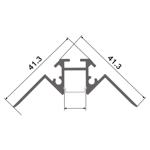 Profilé aluminium Pich - 2 mètres Aluminium - Ledme - LM3866 – Image 2