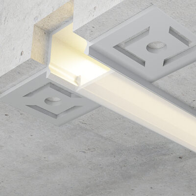 Profilé aluminium Corbeau - 2 mètres Aluminium - Ledme - LM3873