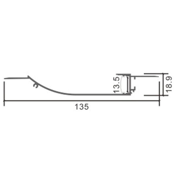 Profilé Aluminium Laqué Blanc Cue - 2 mètres Blanc - Ledme - LM3881 – Image 2