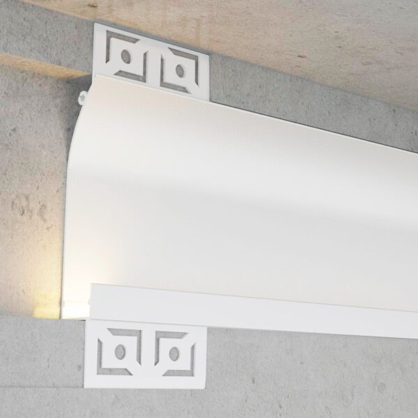 Profilé Aluminium Laqué Blanc Cue - 2 mètres Blanc - Ledme - LM3881