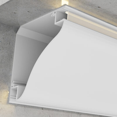 Profilé aluminium Beat Laqué Blanc - 2 mètres Blanc - Ledme - LM3883