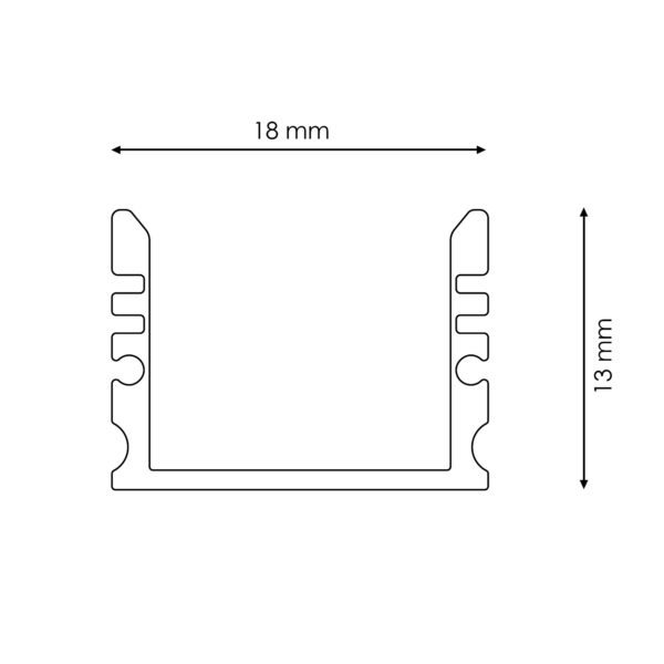 Profilé aluminium Aqua IP65 - 2 mètres - Ledme - LM3895 – Image 2