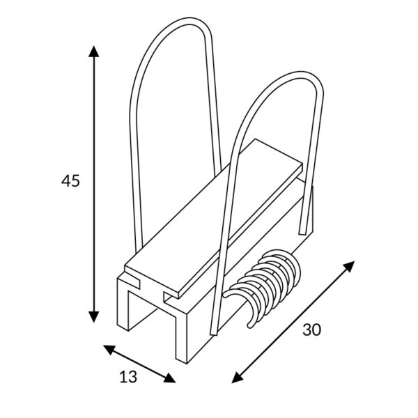 Agrafes pour profilé aluminium "S" - Ledme - LM3959 – Image 2