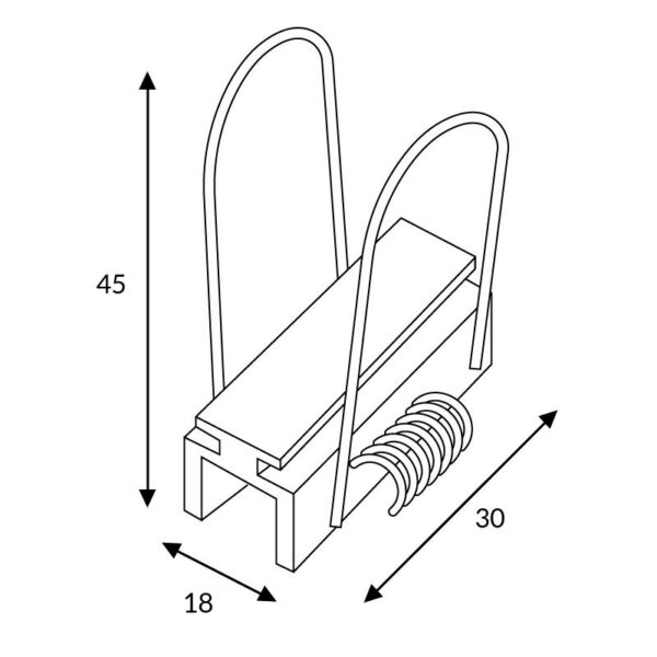 Agrafes pour profilé aluminium "M" - Ledme - LM3960 – Image 2