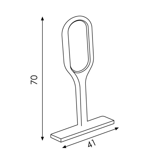 Fixation métallique intermédiaire pour armoires chromées Profil Led - Ledme - LM3965 – Image 2