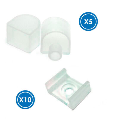 Pack Bouchons et clips pour bandeau Néon LM3982 - Ledme - LM3992